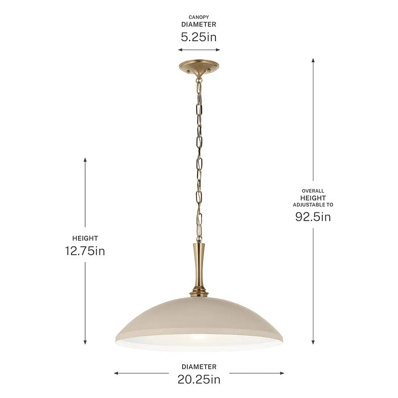 Kichler 52638 Delarosa 1-lt 20" Pendant
