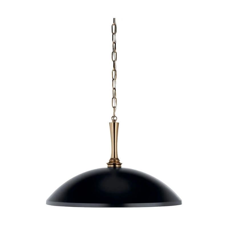 Kichler 52638 Delarosa 1-lt 20" Pendant - Black/Champagne Bronze