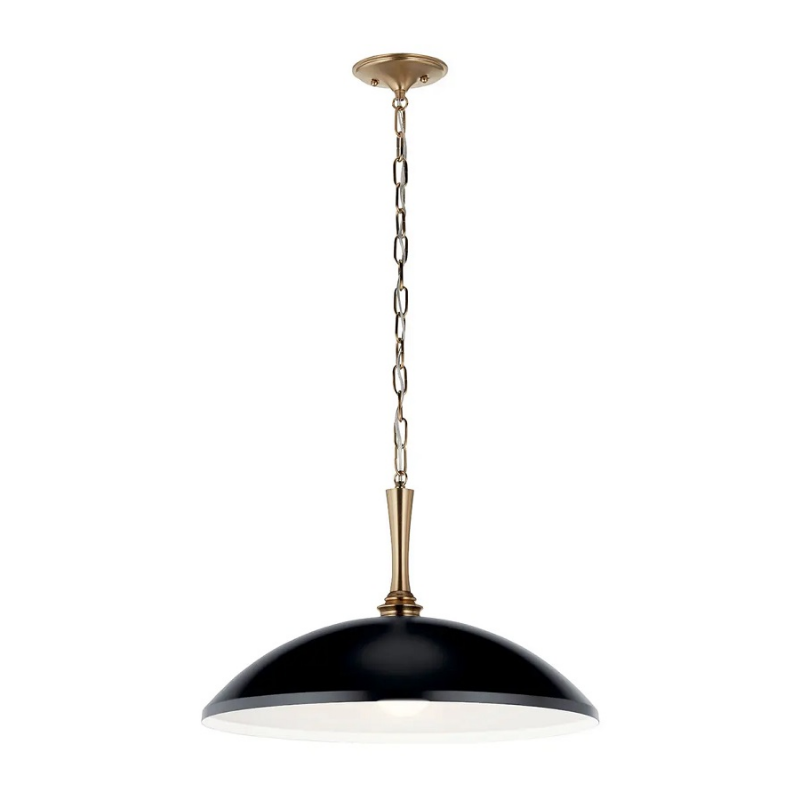 Kichler 52638 Delarosa 1-lt 20" Pendant - Black/Champagne Bronze