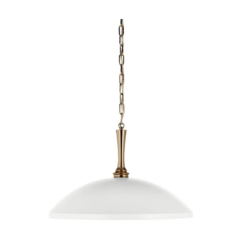 Kichler 52638 Delarosa 1-lt 20" Pendant - White/Champagne Bronze