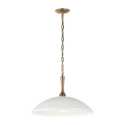 Kichler 52638 Delarosa 1-lt 20" Pendant - White/Champagne Bronze