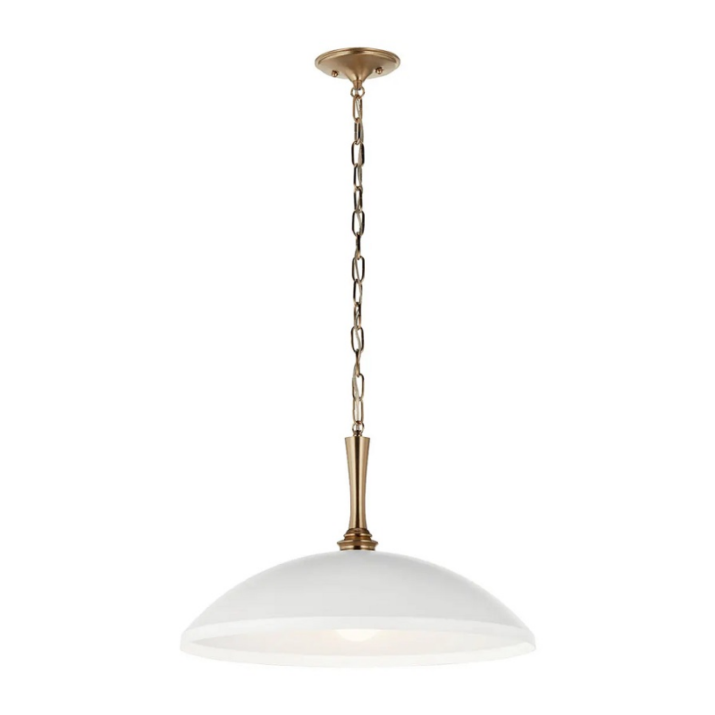 Kichler 52638 Delarosa 1-lt 20" Pendant - White/Champagne Bronze