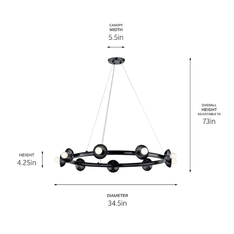 Kichler 52642 Palta 9-lt 35" Chandelier