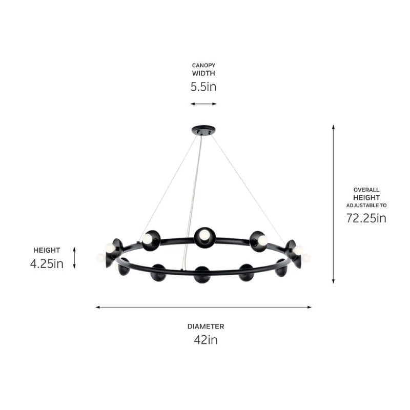 Kichler 52643 Palta 12-lt 42" Chandelier