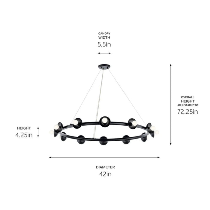 Kichler 52643 Palta 12-lt 42" Chandelier