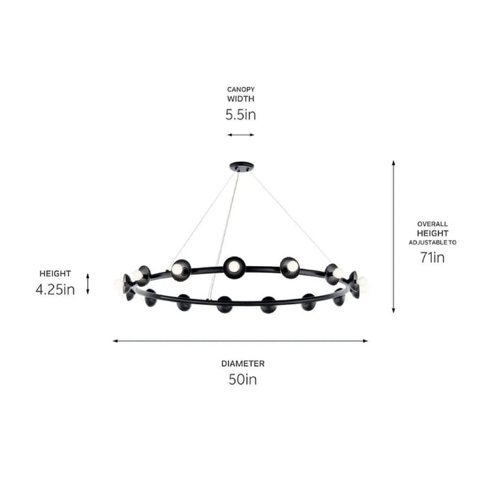 Kichler 52644 Palta 15-lt 50" Chandelier