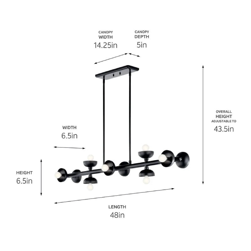 Kichler 52645 Palta 10-lt 48" Chandelier