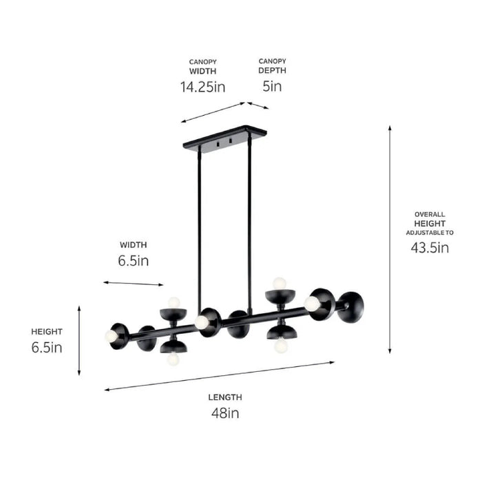 Kichler 52645 Palta 10-lt 48" Chandelier