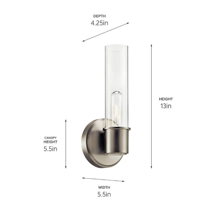 Kichler 52653 Aviv 1-lt 13" Tall Wall Sconce