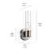 Kichler 52653 Aviv 1-lt 13" Tall Wall Sconce