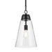 Kichler 52661 Marsailli 1-lt 12" Pendant - Black Clear Glass