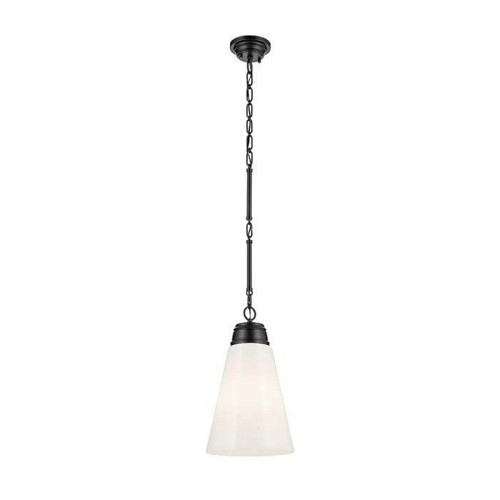 Kichler 52661 Marsailli 1-lt 12" Pendant - Black Opal Glass