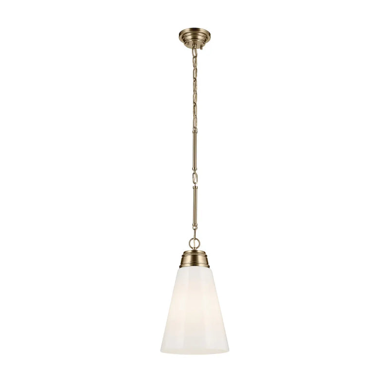 Kichler 52661 Marsailli 1-lt 12" Pendant - Champagne Bronze Opal Glass
