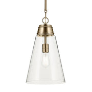 Kichler 52661 Marsailli 1-lt 12" Pendant - Champagne Bronze Clear Glass