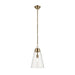 Kichler 52661 Marsailli 1-lt 12" Pendant - Champagne Bronze Clear Glass