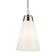 Kichler 52661 Marsailli 1-lt 12" Pendant - Polished Nickel Opal Glass