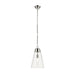 Kichler 52661 Marsailli 1-lt 12" Pendant - Polished Nickel Clear Glass