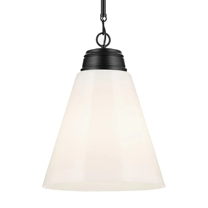 Kichler 52662 Marsailli 1-lt 16" Pendant - Black Opal Glass
