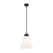Kichler 52662 Marsailli 1-lt 16" Pendant - Black Opal Glass