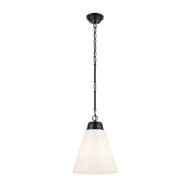 Kichler 52662 Marsailli 1-lt 16" Pendant - Black Opal Glass