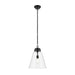 Kichler 52662 Marsailli 1-lt 16" Pendant - Black Clear Glass