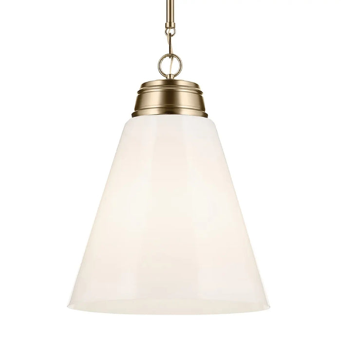 Kichler 52662 Marsailli 1-lt 16" Pendant - Champagne Bronze Opal Glass