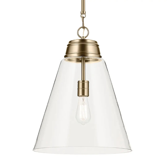 Kichler 52662 Marsailli 1-lt 16" Pendant - Champagne Bronze Clear Glass