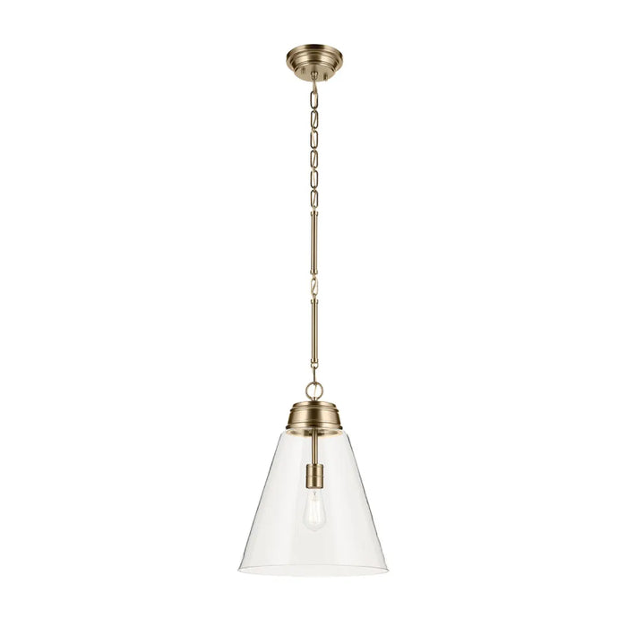 Kichler 52662 Marsailli 1-lt 16" Pendant - Champagne Bronze Clear Glass