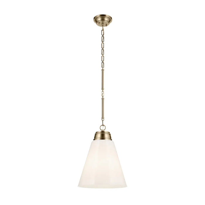 Kichler 52662 Marsailli 1-lt 16" Pendant - Champagne Bronze Opal Glass