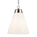 Kichler 52662 Marsailli 1-lt 16" Pendant - Polished Nickel Opal Glass
