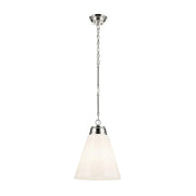 Kichler 52662 Marsailli 1-lt 16" Pendant - Polished Nickel Opal Glass