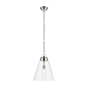 Kichler 52662 Marsailli 1-lt 16" Pendant - Polished Nickel Clear Glass