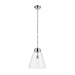 Kichler 52662 Marsailli 1-lt 16" Pendant - Polished Nickel Clear Glass