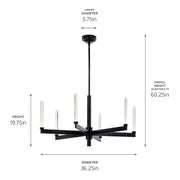 Kichler 52667 Sycara 6-lt 36" LED Chandelier