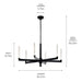Kichler 52667 Sycara 6-lt 36" LED Chandelier