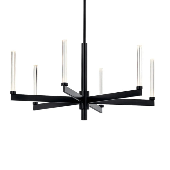 Kichler 52667 Sycara 6-lt 36" LED Chandelier-Black