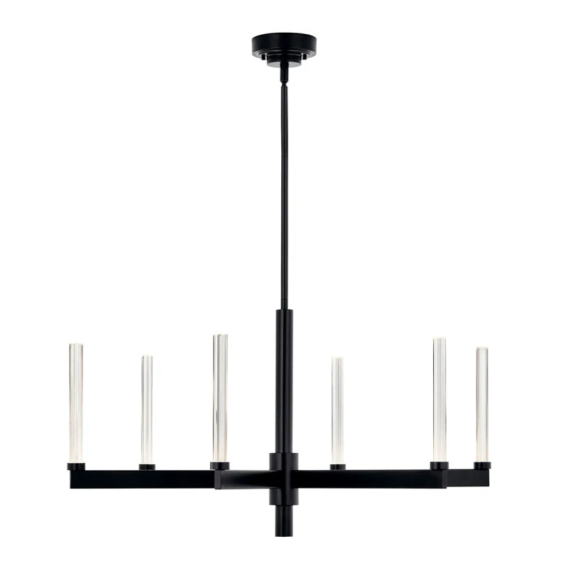 Kichler 52667 Sycara 6-lt 36" LED Chandelier-Black