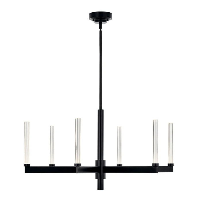 Kichler 52667 Sycara 6-lt 36" LED Chandelier-Black