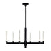 Kichler 52667 Sycara 6-lt 36" LED Chandelier-Black