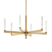 Kichler 52667 Sycara 6-lt 36" LED Chandelier-Champagne Bronze