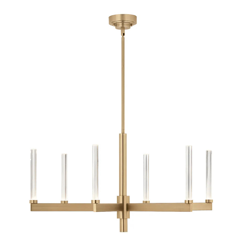 Kichler 52667 Sycara 6-lt 36" LED Chandelier-Champagne Bronze