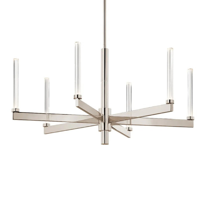 Kichler 52667 Sycara 6-lt 36" LED Chandelier-Polished Nickel