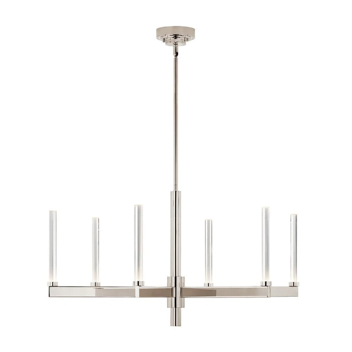 Kichler 52667 Sycara 6-lt 36" LED Chandelier-Polished Nickel