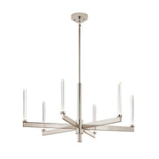 Kichler 52667 Sycara 6-lt 36" LED Chandelier-Polished Nickel
