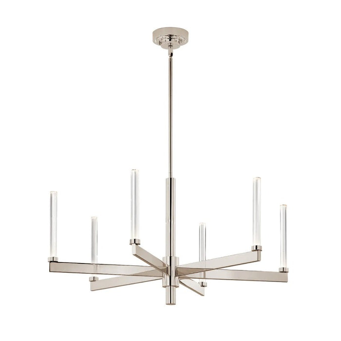 Kichler 52667 Sycara 6-lt 36" LED Chandelier-Polished Nickel