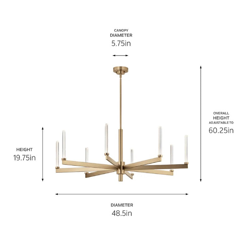 Kichler 52668 Sycara 8-lt 49" LED Chandelier