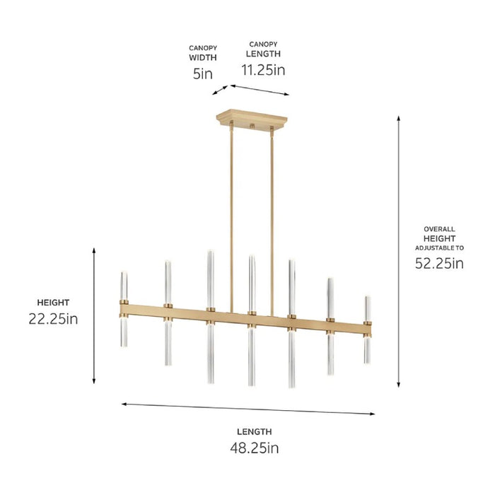 Kichler 52670 Sycara 14-lt 48" LED Linear Chandelier