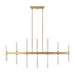 Kichler 52670 Sycara 14-lt 48" LED Linear Chandelier-Champagne Bronze