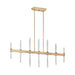 Kichler 52670 Sycara 14-lt 48" LED Linear Chandelier-Champagne Bronze