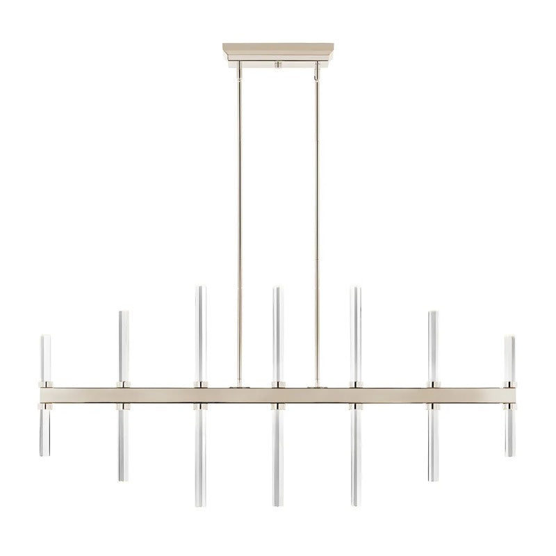 Kichler 52670 Sycara 14-lt 48" LED Linear Chandelier-Polished Nickel